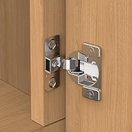 Chibery 50 Pack 1-3/8" Overlay 3D Soft Close Concealed Hinge, Face Frame Door, Small Angle Slow Close, Self Closing Hidden Satin Nickel, 105° Concealed Stainless Steel Hinges for Kitchen Cabinet Door