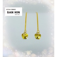 916 Gold Drop Earrings / Subang Jarum Emas 916-10HA2