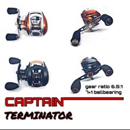 FISHING REEL BAIT CASTING (BC) CAPTAIN TERMINATOR 10, GEAR RATIO 6.5:1, 7+1BB (ORANGE)