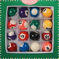 [Recih] 16x Mini Billiard Balls Complete Set Kids Toy Table Balls Pool Table Accessories for Indoor Playroom Leisure Sports