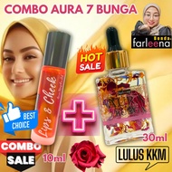 Combo Set (Oil Serum Lips & Cheek 10ml x 1pc) + (Aura 7 Bunga 30ml x 1pc) lip serum is obtained natu