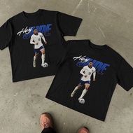 Hey Jude Black T-Shirt Football Player Motif Short Sleeve Unisex Vintage Distro Shirt - 338