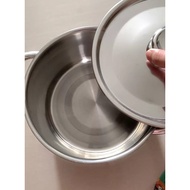 Tithafac 430 stainless steel pot with tube handle/stainless steel lid handle [Real photo]