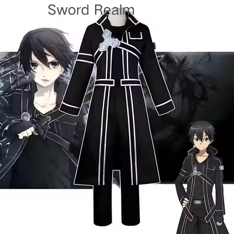 Anime Sword Cos Kirito Kazuto Kirigaya Cosplay Costume Wig Art Online Jacket Shirt Pants Custom Size