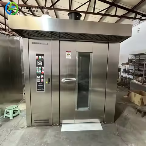 Commercial 32 64-Tray Hot Air Rotary Oven for Bakery Use Electric Circle Rotating Rack Oven for Bake