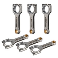 H-Beam Steel Connecting Rods for BMW 1986 1987 1988 1989 E24 M6 S38B35 144mm ARP L19 Bolts Scews 120
