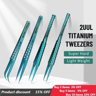 2UUL Titanium Alloy Tweezers BGA IC Chip Flying Wire Repair Forceps Motherboard Precise Electronics 