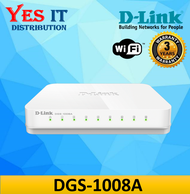 D-Link DGS-1008A 8-Port Gigabit Easy Desktop Switch (White)