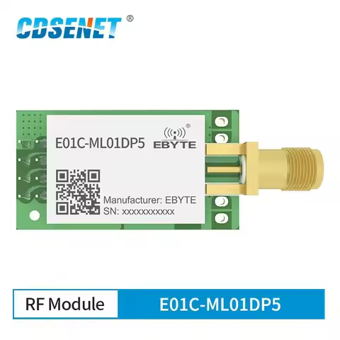 5PCs Si24R1 2.4GHz PA LNA Rf SPI Module 100mW 20dBm E01C-ML01DP5 CDSENET 2.5km Long Range Wireless T