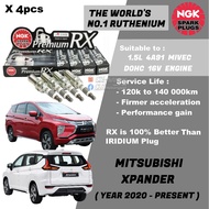 NGK Premium RX Spark Plug - Mitsubishi Xpander NC1W NC2W 1.5L 4A91 MIVEC DOHC 16V ( Year 2020-Presen