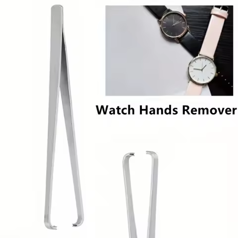 2pcs Watch Hand Remover Steel Tweezer Minute Second Hour Hand Removal Tool Watch Hand Removal Tool W