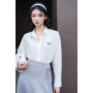 Áo sơ mi cổ đức tay chởm thêu túi ngực 2S26.2411RC thiết kế bởi JM Dress Design