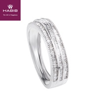 Habib White Gold Diamond Ring in 375/9K White Gold 25002(B)