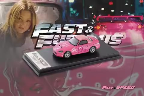 Fast Speed FS 1:64 S2000 AP1 Soft Top FNF Suki Pink limited999 Die-Cast Car Model Collection Miniatu