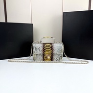 [Zivy Boutique] High-Quality Snakeskin Pattern Handbag Chain Shoulder Messenger Bag Dinner Party Dat