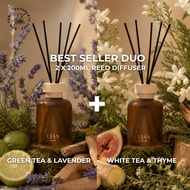 UJAN HOME 2x Best Seller Set Reed Diffuser 2x 200ml Hotel Luxury Scent [400ml]