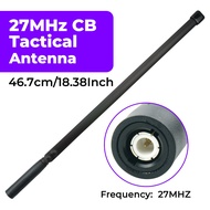 {TX-84}27MHz CB Radio Portable Foldable Tactical Antenna 20W 46.7cm(18.63inch) BNC-J Connector Black