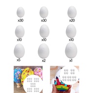 [lzdjlmy1zs] Foam Eggs Easter Eggs White for Crafts Making Faux Eggs Polystyrene Eggs for Kindergart