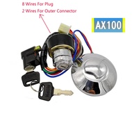 Motorcycle Complete Lock Set Electirc Door Lock Fuel Tank Lock For Suzuk AX100(4 Opitons For Choose)