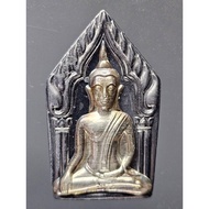 Phra Khun Paen Lang Kumanthong Lp Poon Wat Pailom 2548 Nur Takua(Lead) with Real Silver Mask