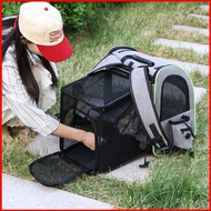 YB2 Expandable Pet Carrier Backpack for Cats Small Dogs Portable Travel Bag 5-7kg