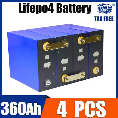 4PCS 3.2V LiFePo4 Batteries 340Ah 360Ah 310AH 100AH Lithium Iron Phosphate Cell -for Solar RV EV Gol