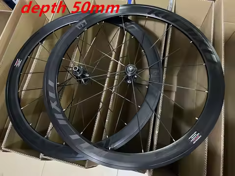 RUJIXU Newest 700C 40/50mm Road bike 6061 Aluminum alloy bicycle wheelset clincher rims Thru Axle ce