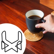 [kanye2dc] Coaster Storage Holder Metal Organizer Iron Coaster Holder Rack Mug Drinks Coasters Shelf