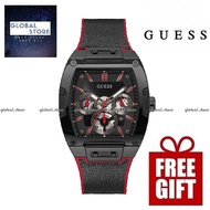 Guess GW0202G7 Men's BLACK CASE 2-TONE GENUINE LEATHER/SILICONE Multifunction Watch