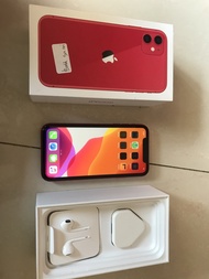 Iphone 11 128gb red single second garansi inter