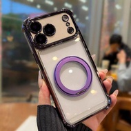 New 360° Rotating Magnetic Stand Clear Case For Motorola Moto G86 G84 G72 G60 G60S G56 G54 G52 G40 F