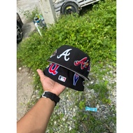 ATLANTA BRAVES MULTI PATCH GODREPS CLOSE CAP WITH PAPERBAG