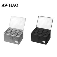 [AWHAO] Shoe Organizer 16 Compartments Storage Container for Under Bed Cabinet Flats