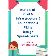Bundle of  Civil & Infrastructure & Foundation & Piling Design Spreadsheets