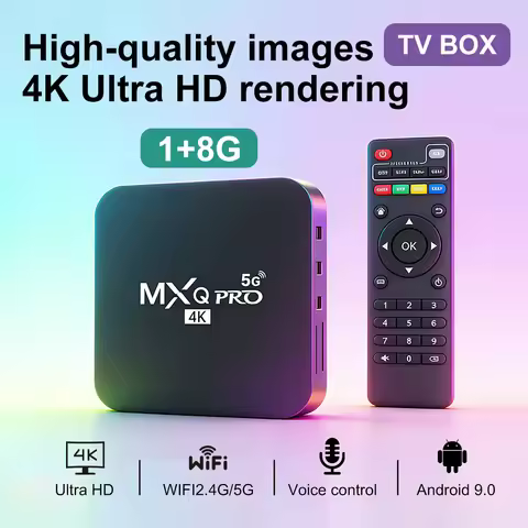 2026 4K 5G HDR Smart TV BOX MXQ PRO Android 9.0 TV Box H313S HD TV Stick Wifi Smart TV Remote Set TO