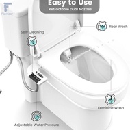 [Flameer] Bidet Attachment 1/2'' Toilet Seat Bidet Easy Installation Universal Toilet Seat Attachmen