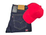 SALE | Levis 511 Selvedge Premium Slim Fit Jeans Men | Dark Indigo | W30-W36 | FREE Red Cap