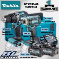MAKITA 40V Cordless Combo Set RM3430 ( HP002Z 40Vmax Cordless Hammer Driver Drill &amp; TD001GD201 40Vmax Impact Driver )