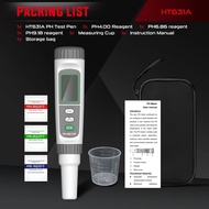 เครื่องวัดค่า PH ดิจิตอล HT631A/B พร้อม ATC เครื่องทดสอบค่า PH ความแม่นยำสูงตัวทดสอบคุณภาพน้ำปากกาสำ