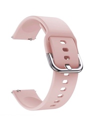 1入组男士女士粉色時尚矽膠錶帶20/22毫米，兼容三星Galaxy Watch4/華為GT3pro