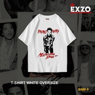 Exzo T-Shirt BRUNO MARS WHITE OVERSIZE/Cheapest T-Shirt streetwear skena unisex BRUNO MARS