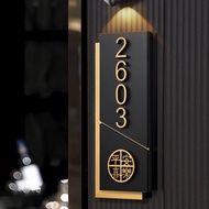Acrylic House Number Plate Household Number Plate Light Luxury B & B High-End Custom Room Entrance H