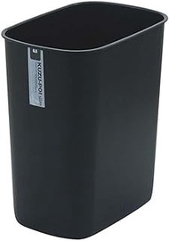 Fudogiken F2477 Slim Trash Can Square Black 8.5L Width 6.7 x Depth 10.0 x Height 11.1 inches (17.2 x