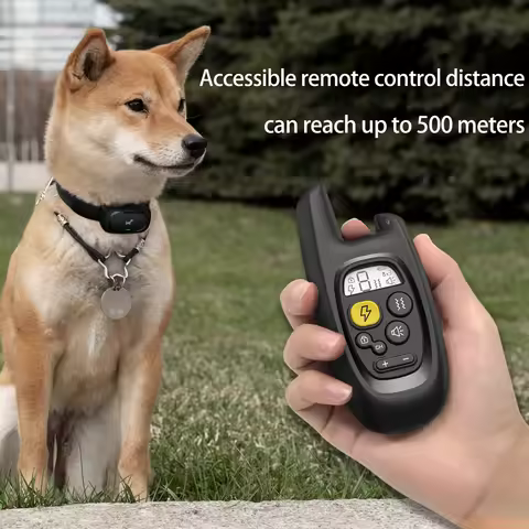 Electric dog training collar, remote control waterproof pet behavior, 5-120 pounds, small dog with i