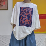 100% Cotton GRAMIC Little Savage Mountain Style Casual Breathable Loose Printed Short Sleeve T-Shirt