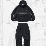 合售 size 3 “Gof-P5” Hyperbolic Utility Track Pants - Black “Gof-A3” Tech-Meander Pullover Jacket - Bl