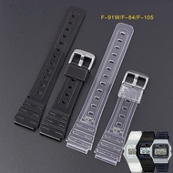 Silicone Watch Band Strap for Casio F-91W F84 F105 108 A158 A168 AE-1200 1300 Sport Watchband Straps