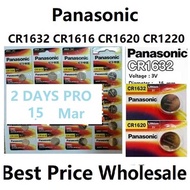 Wholesale Best price sg seller free shipping Panasonic Battery CR1632 CR1620  CR1616 CR1220 Button C