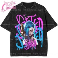 Cupids Neon Game Character Graphic Unisex Washed Oversized Streetwear Top
