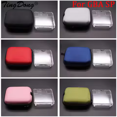 For GBA SP Hard Airform Airfoam Protective Game Pouch Bag Box Case For Game Boy Advance SP Transpare